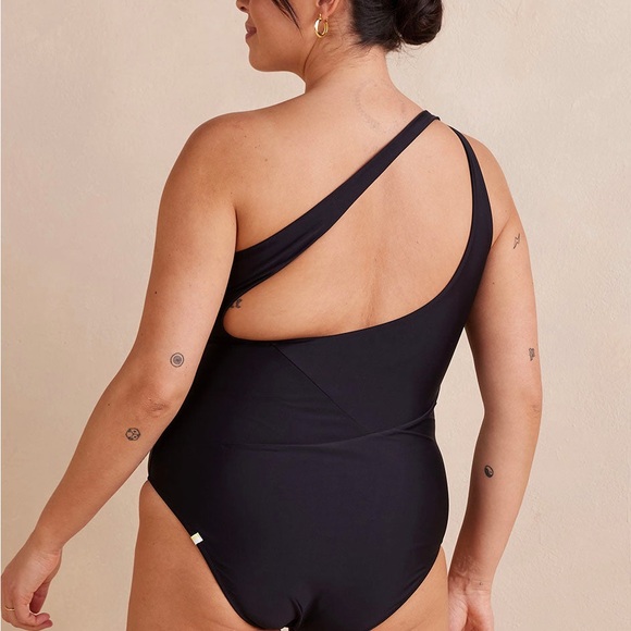 Summersalt Ruched Sidestroke Black Recycled Swimsuit Size 16 Sea Urchin - Picture 7 of 7